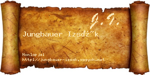 Jungbauer Izsák névjegykártya